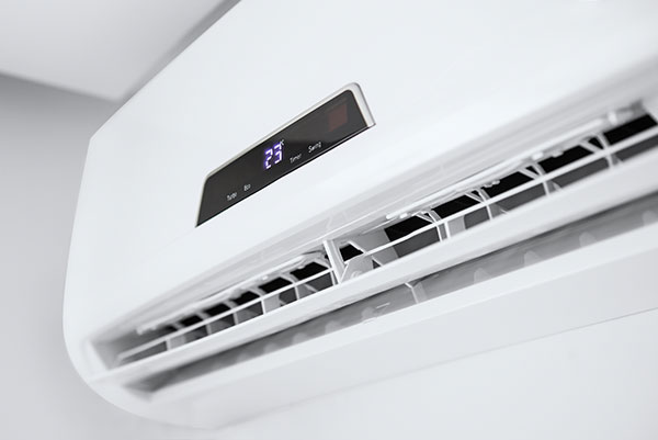 stock photo split air conditioner on a white wall closeup image 463157225